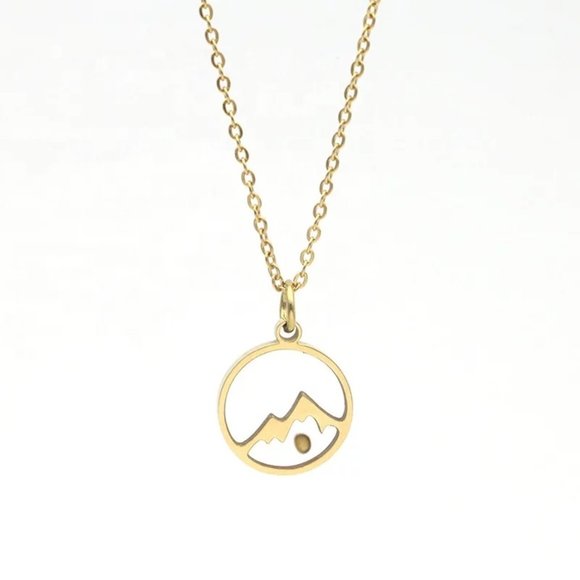 18k Gold Move Mountains Mustard Seed Necklace - Picture 1 of 13